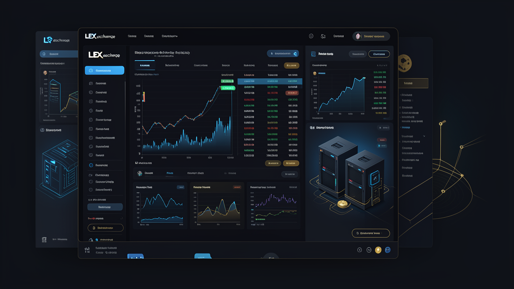 Abstract crypto exchange and trading infrastructure artwork
