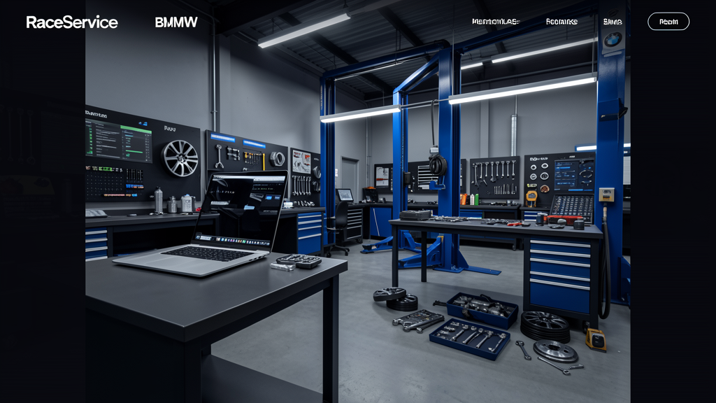 Abstract automotive service and diagnostics artwork